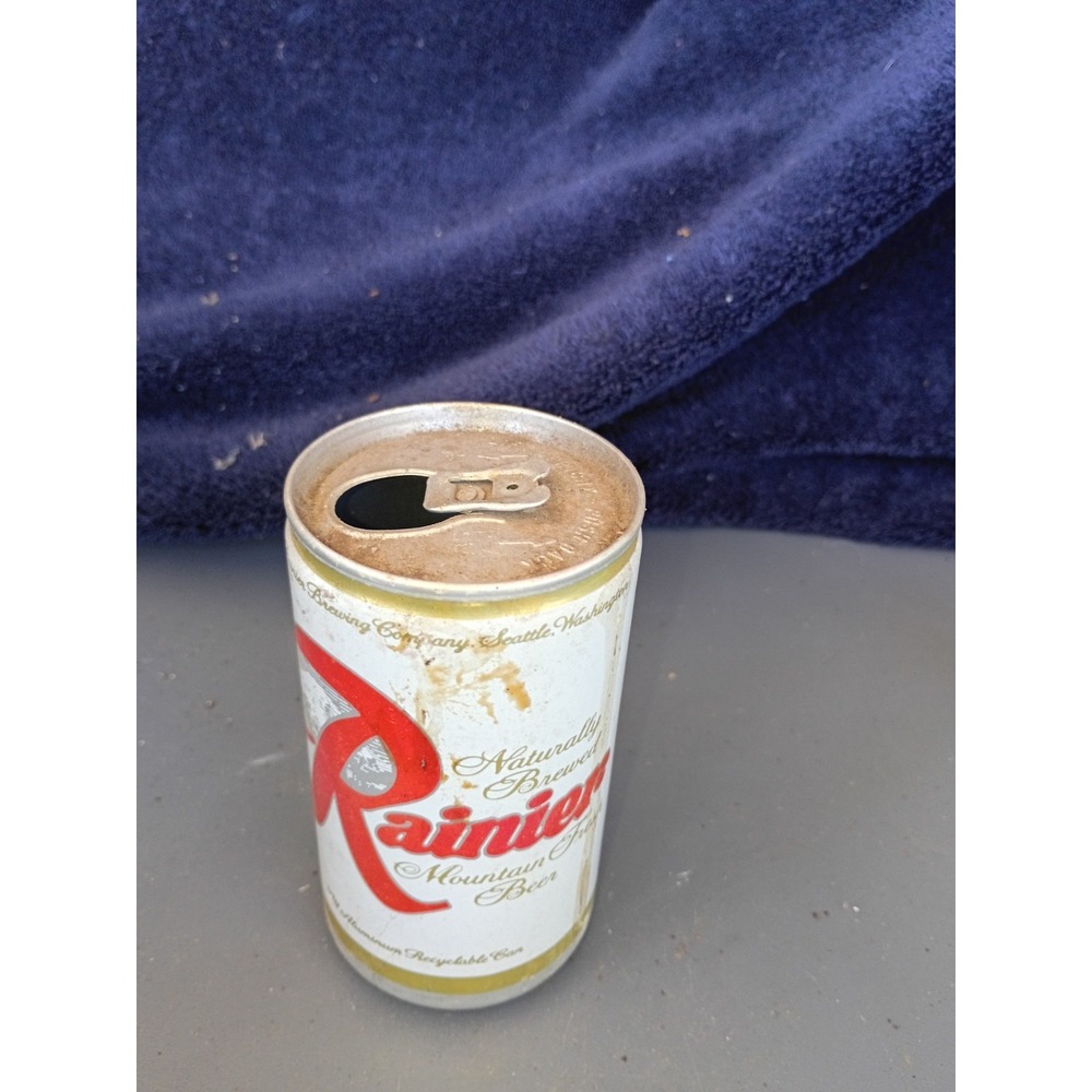 Rainier‎ Naturally Brewed Mountain Fresh Push .tab 70-80s Empty Beer Can